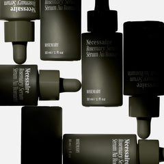 Nécessaire Rosemary Serum texture showing fast absorption for lightweight feel.