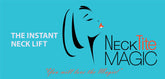 NeckTITE Magic instant neck lift strip closeup demonstrates swift smoothing of neck lines
