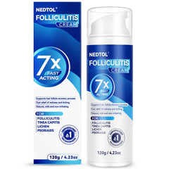 Nedtol Folliculitis Treatment Cream tube close-up for fast-acting relief.