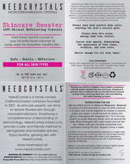 NeedCrystals exfoliating crystals texture close-up shows particles for exfoliation.