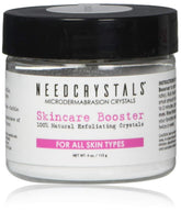 NeedCrystals microdermabrasion crystals in jar for at-home exfoliation