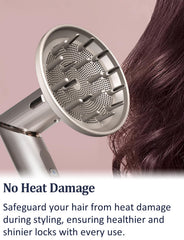 Nekuma diffuser attachment demonstrates heat-protected styling on textured hair.