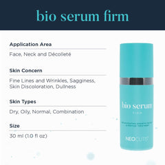 Neocutis Bio Serum Firm texture on skin improves smoothness.