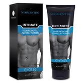 NEOMEN mens hair removal cream bottle demonstrates fast, at-home grooming.