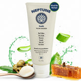 Neptune Health beef tallow sunscreen jar closeup highlights rich moisturization for daily protection.
