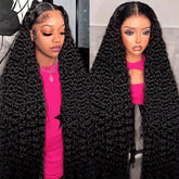 Nervoss deep wave lace-front wig 22-24 inch for natural volume and movement