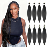 Nescorner pre-stretched braiding hair 24in pack ready for full-head installs