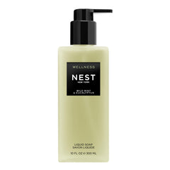 Nest New York liquid soap bottle close-up for refreshing cleansing ritual.