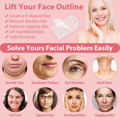 Netlkjonk face tape lifting invisible closeup highlights transparent adhesion.