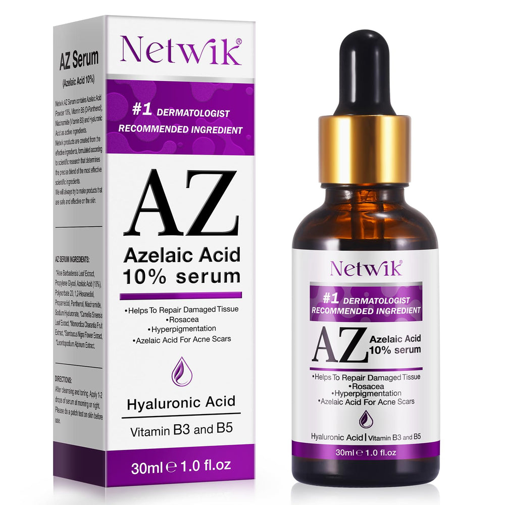 Netwik Azelaic Acid Serum 10% bottle calm redness and skin balance