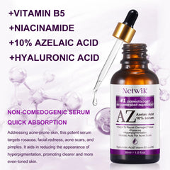 Netwik Azelaic Acid Serum 10% texture close-up non-tacky for daily use