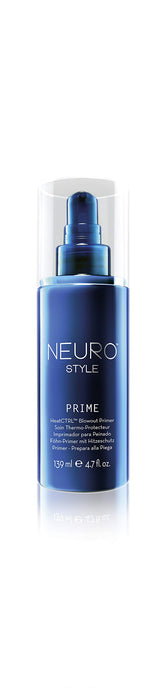 Neuro Prime HeatCTRL bottle close-up showing protective primer for smoother blowouts.