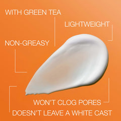 Neutrogena Clear Face Serum Sunscreen rubs in invisibly with no white cast on skin.
