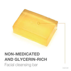 Close up of Neutrogena Facial Bar Original Formula showing glycerin-rich texture for moisturized skin.