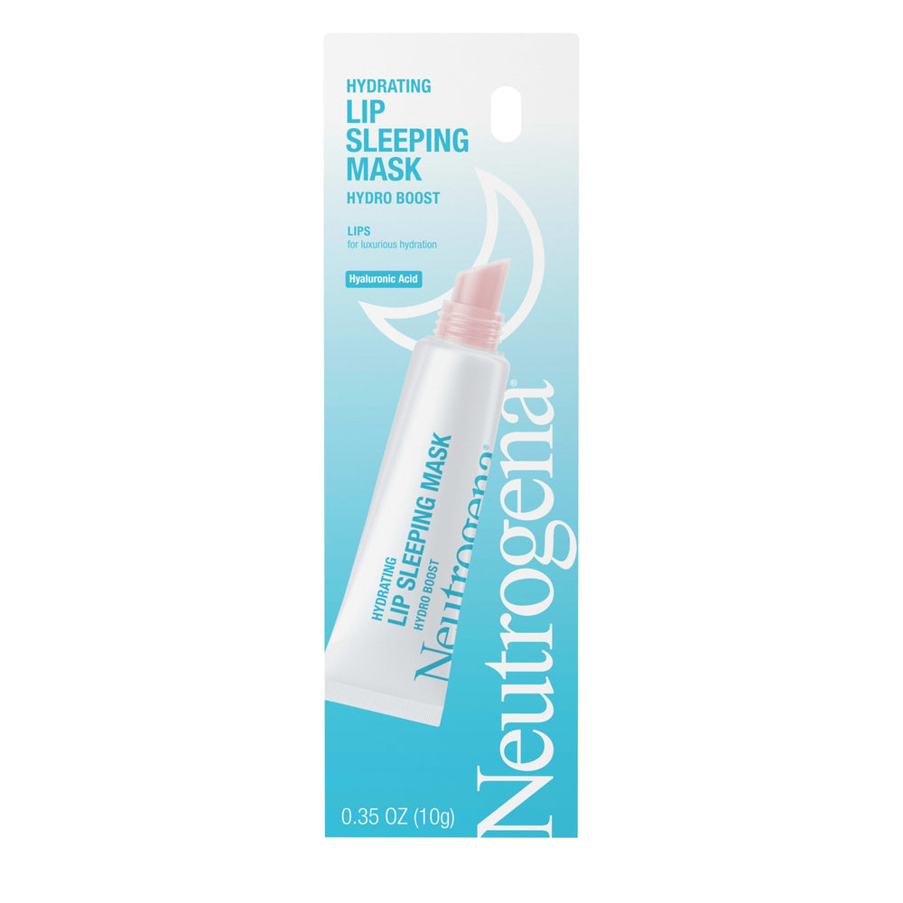 Neutrogena Hydro Boost lip sleeping mask squeeze-tube close-up for overnight hydration.