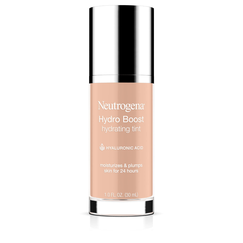 Neutrogena Hydro Boost tint hidratante en botella, brinda hidratación y tono natural.
