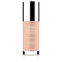 Neutrogena Hydro Boost tint hidratante en botella, brinda hidratación y tono natural.