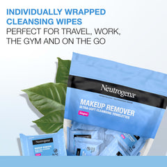 Neutrogena makeup remover wipes on the go for fast makeup removal.