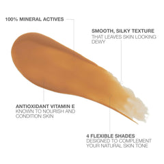 Neutrogena Purescreen+ mineral texture swatch highlights neutral undertones that blend smoothly.
