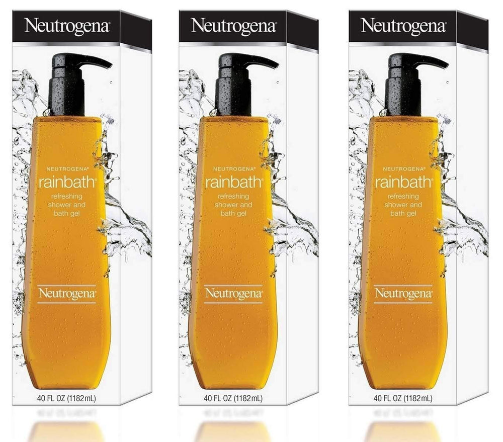 Neutrogena Rainbath 3-pack bottles deliver refreshing cleansing with original fragrance for daily showers.