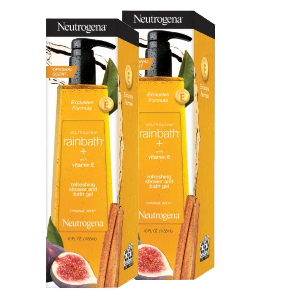 Neutrogena Rainbath 40oz bottle front view for long-lasting shower gel supply