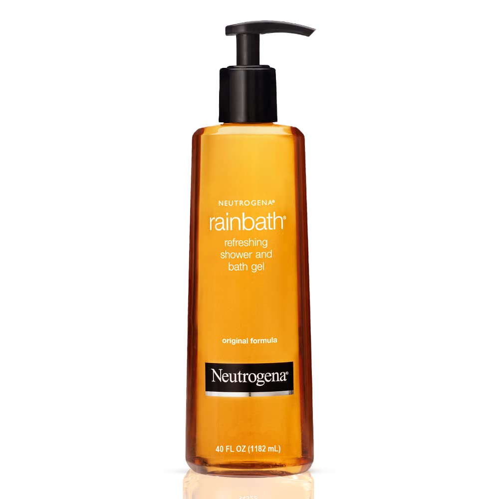 Neutrogena Rainbath bottle-front showcases mega-size gel for refreshing daily showers