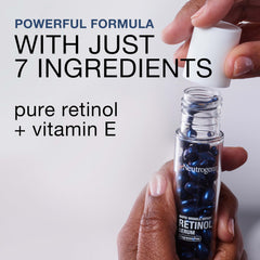 Neutrogena Rapid Wrinkle Repair capsules open showing fresh retinol dose for daily use.