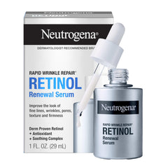 Neutrogena Rapid Wrinkle Repair serum bottle for daily anti-aging hydration.