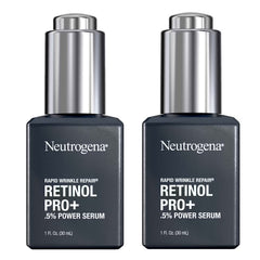 Neutrogena Rapid Wrinkle Repair serum bottle shows retinol power to help reduce fine lines.