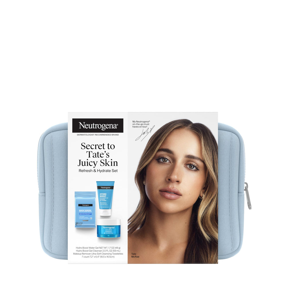 Neutrogena Refresh & Hydrate wipes front view for quick makeup removal on the go.