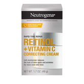 Neutrogena Retinol + Vitamin C Correcting Cream jar close-up for even skin tone.