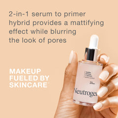Neutrogena Shine Control Matte Booster serum texture close-up for lightweight feel and absorption.