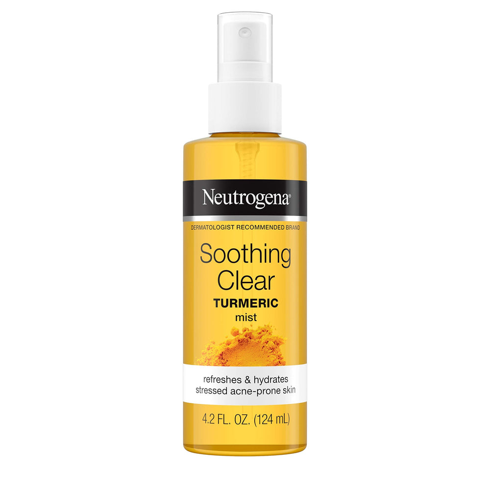 Neutrogena Soothing Clear Turmeric Mist packaging shown for oil-free hydration.