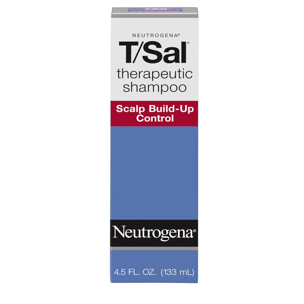 Neutrogena T/Sal front bottle view showing product and clear benefits