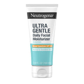 Neutrogena Ultra Gentle daily moisturizer SPF30 tube provides daily sun protection for sensitive skin.