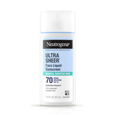 Neutrogena Ultra Sheer Mineral Face Liquid Sunscreen bottle with mineral SPF 70 for daily protection