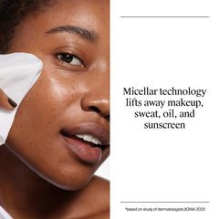 Neutrogena wipe removing waterproof mascara showing gentle eye-safe cleansing