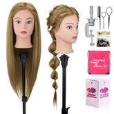 Neverland 28-inch mannequin head hair closeup shows realistic texture for styling practice