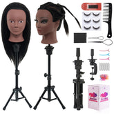Neverland Head real hair 18-inch with stand for authentic makeup practice