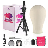 Neverland wig head canvas exterior close-up for sturdy pinning and durable display