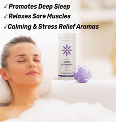 New Miuz Arnica Bubble Bath bubbles closeup showing rich foam