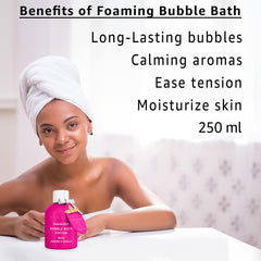 New Miuz bubble bath foam lather closeup highlights thick, silky bubbles for spa-like immersion.