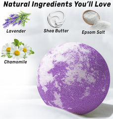 New Miuz Deep Sleep Bath Bomb Dissolving in Water shows slow fizz for a soothing soak.
