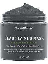 New York Biology Dead Sea Mud Mask bottle pour for oil control and pore refinement.