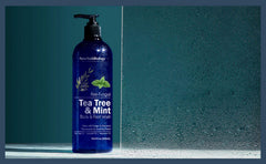 New York Biology Tea Tree Mint Body Wash pump enables easy, mess-free dispensing.