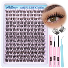 Newcally Lash Clusters Kit packaging shows ready-to-use at-home lash solution for quick mornings