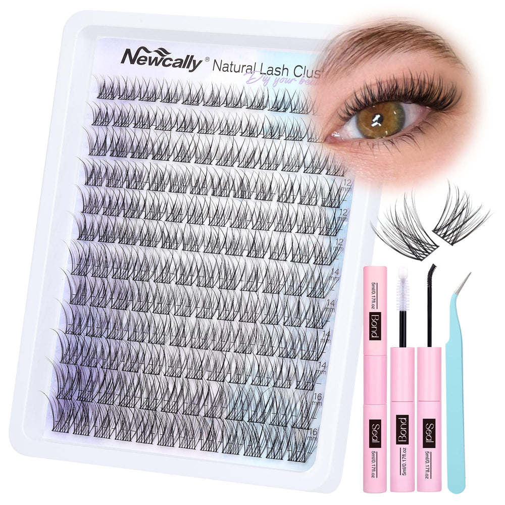 Newcally natural lash clusters kit wispy lashes for a subtle salon-grade look