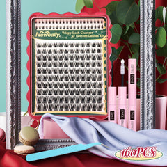 Newcally Wispy Lash Clusters Kit fiber close-up reveals soft, lightweight comfort.