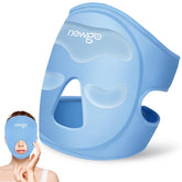 NEWGO Ice Pack Face Mask with forehead-eye padding delivering targeted cooling for puffiness relief.