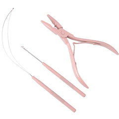 NEWISHTOOL gancho para tirar extensiones en rosa, facilita la inserción y ajuste.